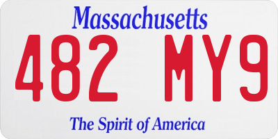 MA license plate 482MY9