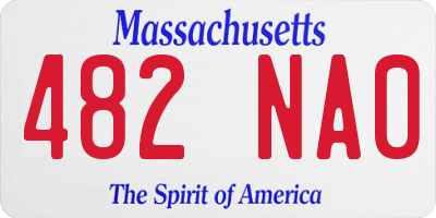 MA license plate 482NA0