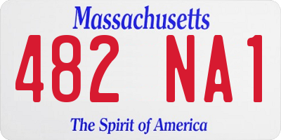 MA license plate 482NA1