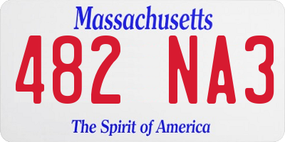 MA license plate 482NA3