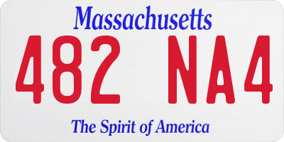 MA license plate 482NA4