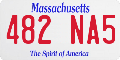 MA license plate 482NA5