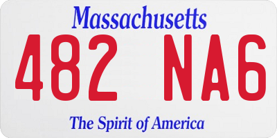 MA license plate 482NA6