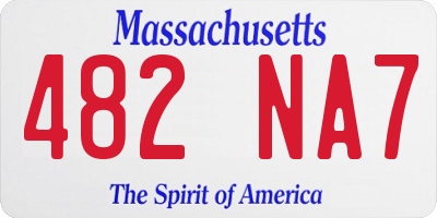 MA license plate 482NA7