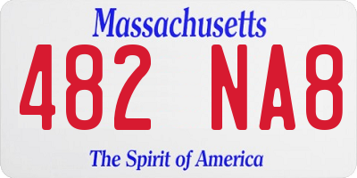 MA license plate 482NA8