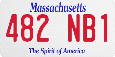 MA license plate 482NB1