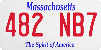 MA license plate 482NB7