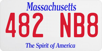 MA license plate 482NB8