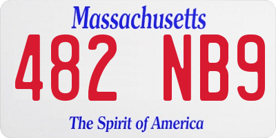 MA license plate 482NB9