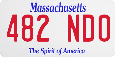 MA license plate 482ND0