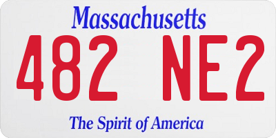 MA license plate 482NE2