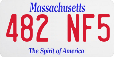 MA license plate 482NF5