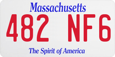 MA license plate 482NF6