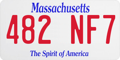 MA license plate 482NF7