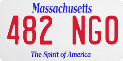 MA license plate 482NG0