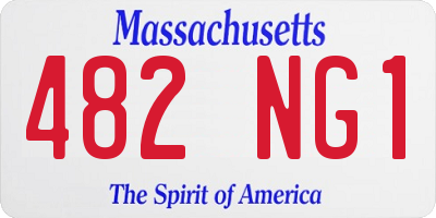 MA license plate 482NG1