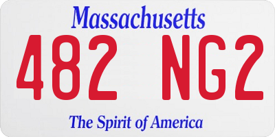 MA license plate 482NG2