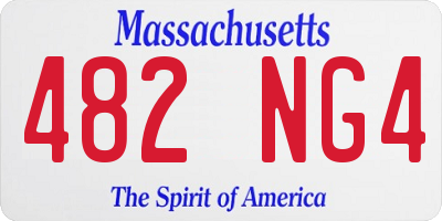 MA license plate 482NG4