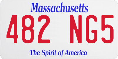 MA license plate 482NG5