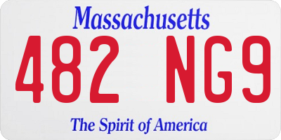 MA license plate 482NG9