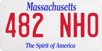 MA license plate 482NH0