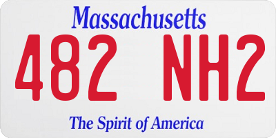MA license plate 482NH2