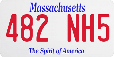 MA license plate 482NH5