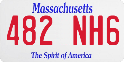 MA license plate 482NH6