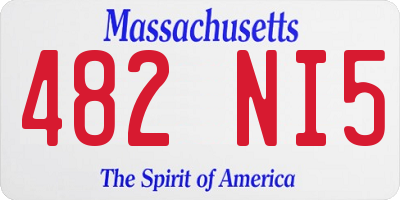 MA license plate 482NI5