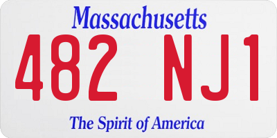 MA license plate 482NJ1