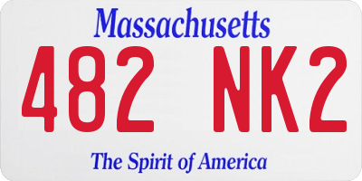 MA license plate 482NK2