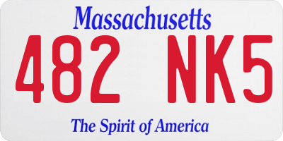 MA license plate 482NK5