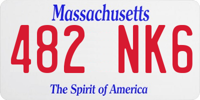 MA license plate 482NK6