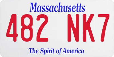 MA license plate 482NK7