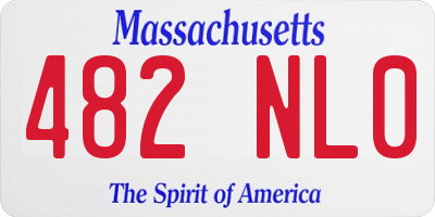 MA license plate 482NL0