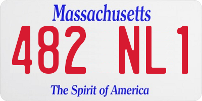 MA license plate 482NL1