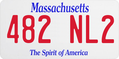 MA license plate 482NL2