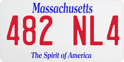 MA license plate 482NL4