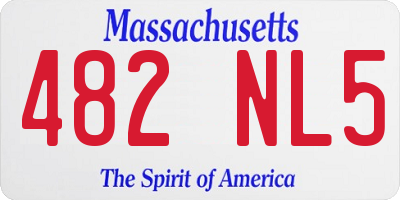 MA license plate 482NL5