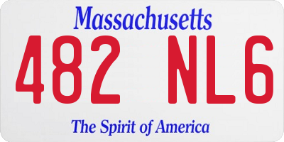 MA license plate 482NL6
