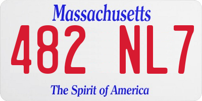 MA license plate 482NL7