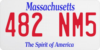 MA license plate 482NM5