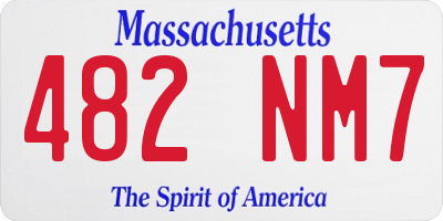MA license plate 482NM7