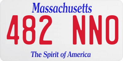 MA license plate 482NN0