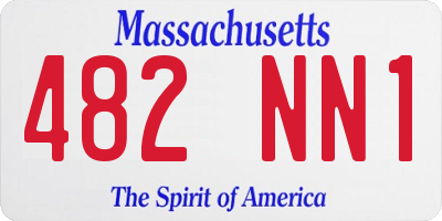 MA license plate 482NN1