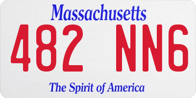 MA license plate 482NN6