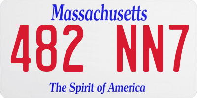 MA license plate 482NN7