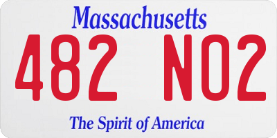 MA license plate 482NO2