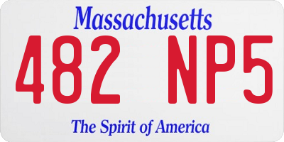MA license plate 482NP5
