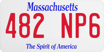 MA license plate 482NP6
